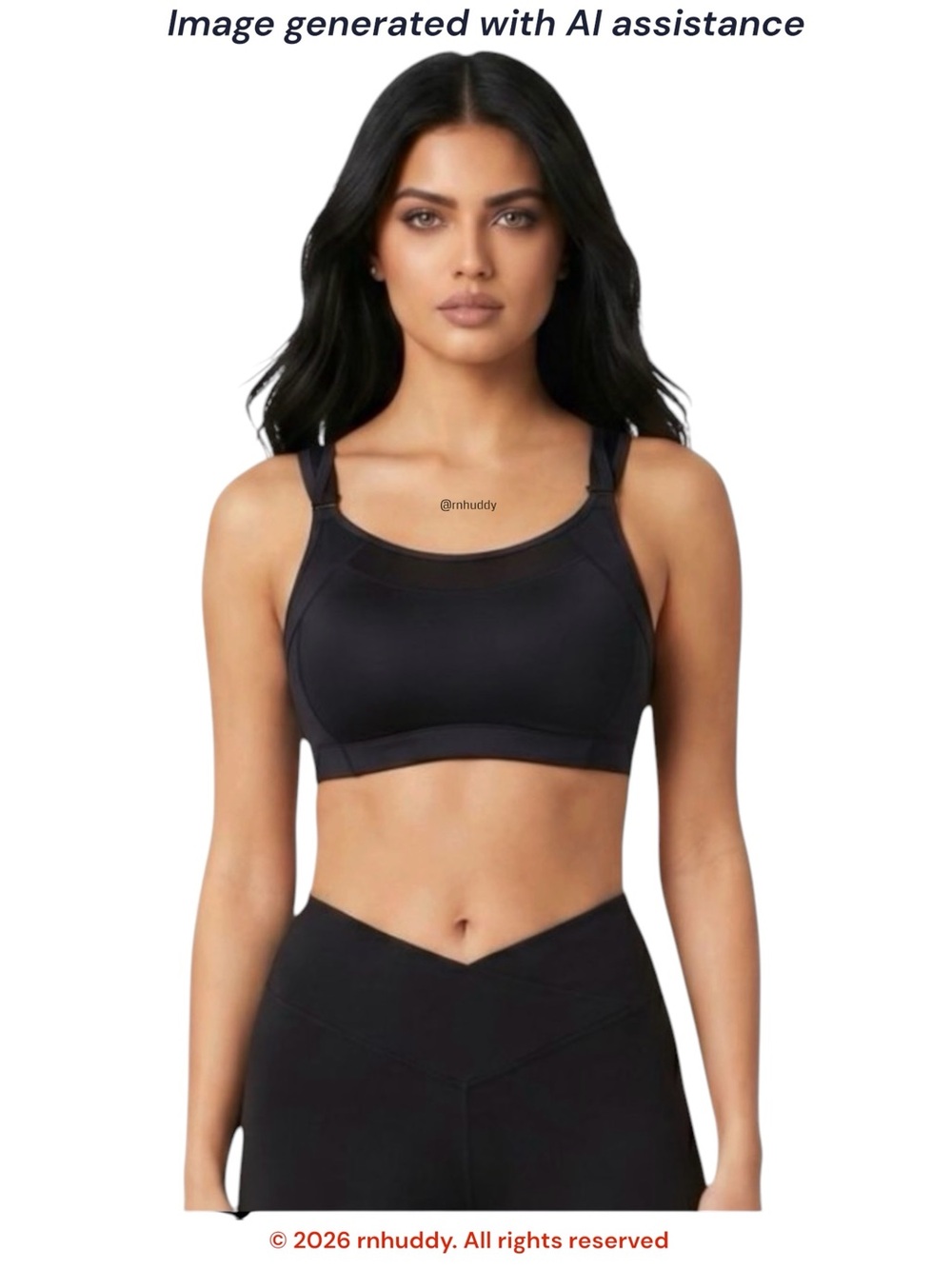 Syrokan 32DD black sports bra a240